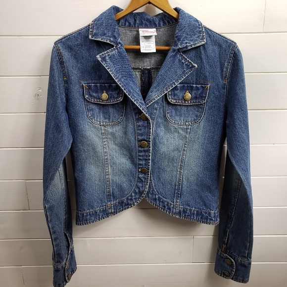 Disney's Tinkerbell embroidered cropped jean jacket - Picture 5 of 14